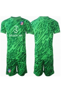 Atletico Madrid Keeper Babyklær Borte Fotballdrakt til barn 2024-25 Korte ermer (+ Korte bukser)